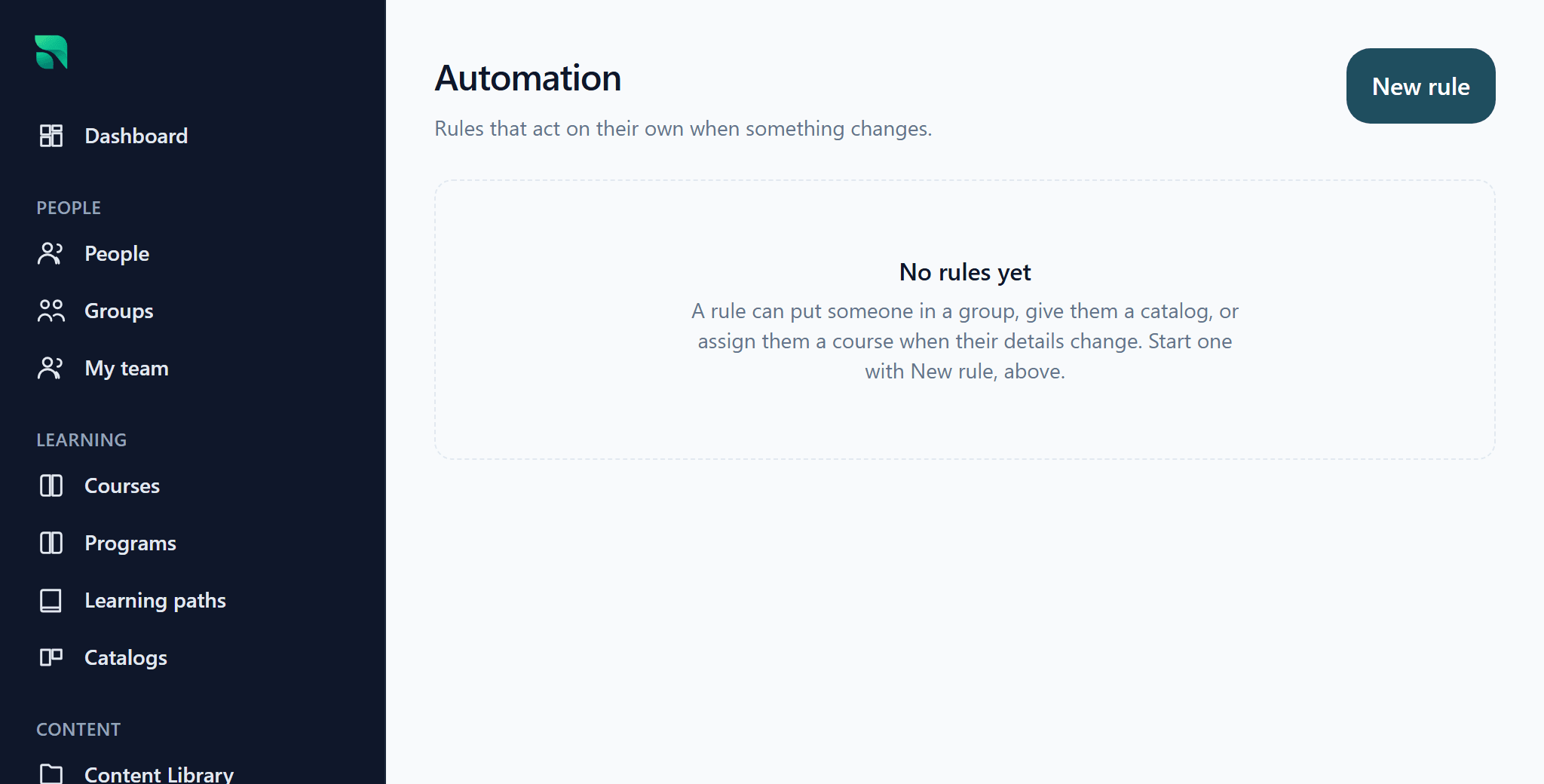 The Radplicity automation screen, showing assignment rules.